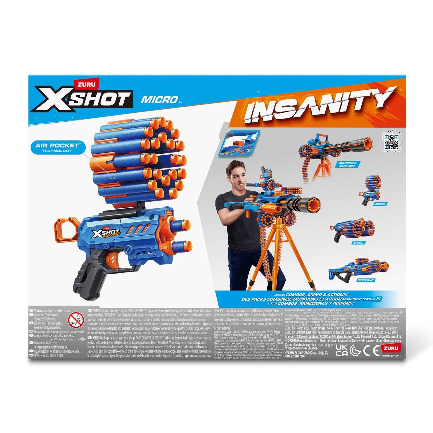 Zuru X-Shot Insanity Micro S1 Dart Blaster (12 Pcs)